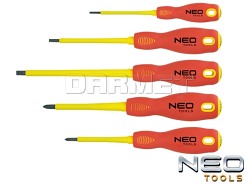 Zestaw wkrętaków, płaskie i krzyżowe Phllips - 5 sztuk - NEO TOOLS (04-220)