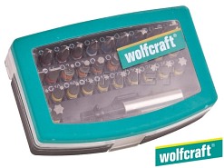 Zestaw końcówek, długość: 25 mm, rodzaje: płaskie, Phillips, Pozidriv, TORX, HEX - 32 częściowy - WOLFCRAFT WF2975000