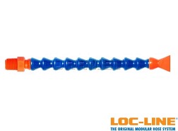 Przewód z dyszą płaską z wylotem 62,20x2,80 mm i gwintem zewnętrznym NPT 3/8", system 1/2", długość 600 mm - LOC-LINE (P16040)