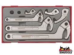Zestaw kluczy hakowych TTHP08, 8 elementów - TENGTOOLS (10212-0102)