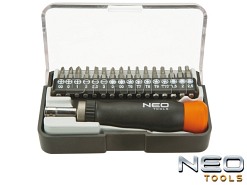 Końcówki wkrętakowe precyzyjne z uchwytem - 17 sztuk - NEO TOOLS (04-228)