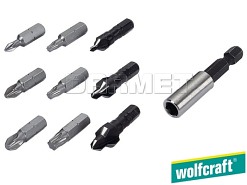 Zestaw do nawiercania otworów i wkręcania wkrętów - 10 elementowy - WOLFCRAFT WF2542000