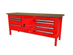 STÓŁ WARSZTATOWY Z SZAFKAMI - 2070x600 mm - FAST SERVICE (P-3-165-01)