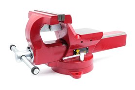 Imadło ślusarskie | szczęki ząbkowane 200 mm | z podstawą obrotową 360° - FORWARD FSV08