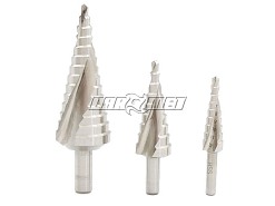 Wiertło stożkowe stopniowe | 4 - 30 mm | HSS - ZESTAW 3 SZTUK - FESTA Standard (170090)