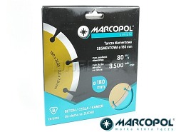 Tarcza diamentowa segmentowa, do cięcia na sucho, 180 x 22,23MM - MARCOPOL (Q786)