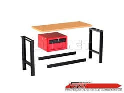 STÓŁ WARSZTATOWY Z 1 SZAFKĄ (2 szuflady) - 1400 mm - FAST SERVICE (N-3-02-01)