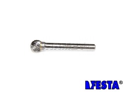 Pilnik obrotowy kulisty KUD | frez do metalu | 12MM x 11MM | chwyt 6MM | długość 51MM - FESTA