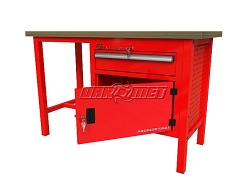 STÓŁ WARSZTATOWY Z SZAFKAMI - 1400x600 mm - FAST SERVICE (P-3-058-01)