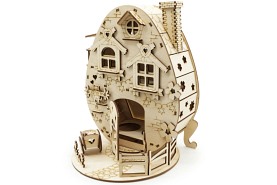 Ozdoba wielkanocna | drewniany domek na jajka