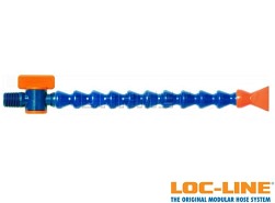 Przewód z dyszą płaską z wylotem 30,50x4,20 mm , gwintem zewnętrznym NPT 3/8" i zaworem, system 1/2", długość 500 mm - LOC-LINE (P1503Z)