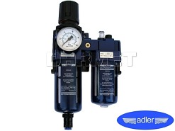 Filtr z reduktorem i naolejaczem AD4005FRN 1/2" z automatycznym zaworem spustowym, maksymalna przepustowość: 3000L/MIN - ADLER (0180.4)