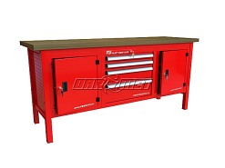 STÓŁ WARSZTATOWY Z SZAFKAMI - 1920x600 mm - FAST SERVICE (P-3-176-01)