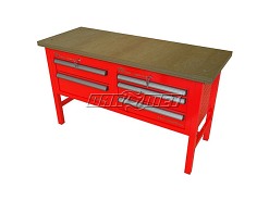 STÓŁ WARSZTATOWY Z SZAFKAMI - 1570x600 mm - FAST SERVICE (P-3-033-01)