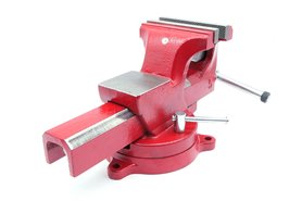 Imadło ślusarskie | szczęki ząbkowane 125 mm | z podstawą obrotową 360° - FORWARD FSV05