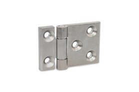 Zawias do ciężkich zastosowań 63 x 50 mm | wydłużony z jednej strony | typ A, stal nierdzewna AISI 316 - ELESA+GANTER GN 237.3-A4-63-50-A-GS