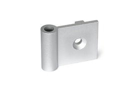 Skrzydło zawiasu aluminiowe 40 x 50 mm | wewnętrzne ze stopniem pozycjonującym, otwory stożkowe - GANTER GN 2291-50-40-IN-C-EL