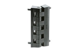 Zawias do wąskich ram i drzwi 109 x 45 mm | otwory pod śruby stożkowe M6, kołki pozycjonujące | czarny - ELESA+GANTER CFB.108 SH-6