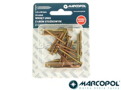 Wkręty uniwersalne 3,5 x 40 mm, 25 szt. - MARCOPOL (QB0047)