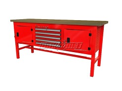 STÓŁ WARSZTATOWY Z SZAFKAMI - 1920x600 mm - FAST SERVICE (P-3-124-01)
