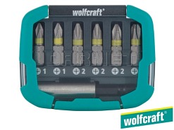 Zestaw końcówek krzyżowych Phillips, długość: 25 mm, rozmiary: PH1, PH2, PH - 7 częściowy - WOLFCRAFT WF2976000