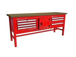 STÓŁ WARSZTATOWY Z SZAFKAMI - 2070x600 mm - FAST SERVICE (P-3-112-01)