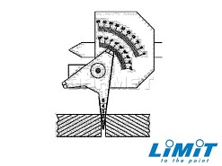 Przymiar spawalniczy do spoin | 0-10 mm | długość 45 mm - Limit 97541007