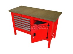 STÓŁ WARSZTATOWY Z SZAFKAMI - 1400x600 mm - FAST SERVICE (P-3-073-01)