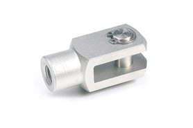 Przegub widełkowy ze sworzniem z pierścieniem zabezpieczającym DIN 471 | Gwint M5, 20 mm | Stal nierdzewna - ELESA+GANTER GN 751-5-20-M5-A-NI