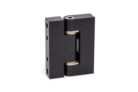 Zawias precyzyjny 40 x 50 mm, skrzydła D-C (wewn./zewn.) | śruby M5 | aluminium czarne - ELESA+GANTER GN 7580-ALS-40-50-D-C