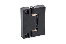 Zawias precyzyjny 75 x 100 mm, skrzydła A-D (wewn./zewn.) | śruby M8 | aluminium czarne - ELESA+GANTER GN 7580-ALS-75-100-A-D