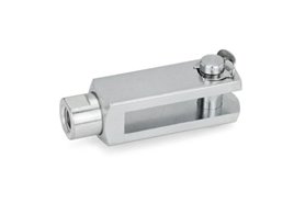 Przegub widełkowy ze sworzniem KL | Gwint M6, 24 mm | Stal ocynkowana - ELESA+GANTER GN 751.1-6-24-M6-KL