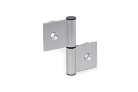 Zawias demontowalny aluminiowy | do profili aluminiowych 40 mm, typ I (skrzydła wewnętrzne) | 162 x 86 mm | otwory pod śruby stożkowe - GANTER GN 2292-86-162-I-C-EL