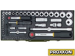 Zestaw kompaktowy kluczy nasadowych 1/4" i 1/2" - 56 części - PROXXON (PR23040)