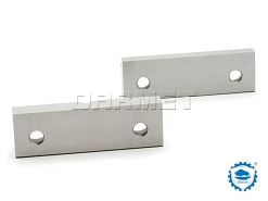 Wkładki szczękowe pryzmowe ze stopniem do imadeł maszynowych 2szt. szerokość 100mm typ 6512, 6530, 6537 - BISON-BIAL