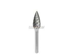 Pilnik obrotowy łukowy ostry SPG, frez do metalu VHM - 9,6 x 19 mm Pro Line - KG61020-3INOX