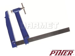 Ścisk stolarski tłokowy głęboki 500 x 300 mm | typ K - PIHER P06050
