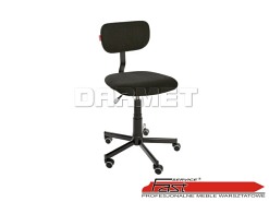 Krzesło Black 01 WH Rosart (kółka wersja podstawowa) - FAST SERVICE (RKW-10)
