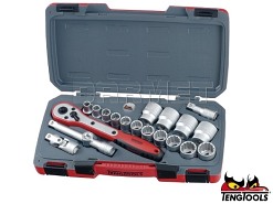 Zestaw nasadek dwunastokątnych z chwytem kwadratowym 1/2", T1220AF- 20 szt. - TENGTOOLS (17247-0106)