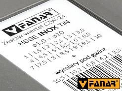 Zestaw wierteł do metalu | HSS-E INOX TiN | CZW-24 | 24 szt. - FANAR (Z2-024315-0000)