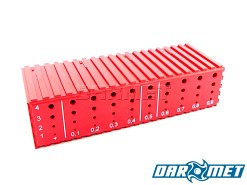 Stojak na wiertła 1 - 4,9 mm | 40 otworów | kolor czerwony (2023)