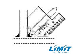 Przymiar spawalniczy do spoin | 0-10 mm | długość 45 mm - Limit 97541007