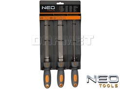 Zestaw pilników do metalu 200/2 - 3 sztuki - NEO TOOLS (37-605)