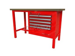 STÓŁ WARSZTATOWY Z SZAFKAMI - 1400x600 mm - FAST SERVICE (P-3-052-01)