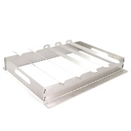 Grill szaszłykarnia ze stali nierdzewnej z 5 szpadami| 38 x 29,5 x 5,3 cm - DARMET