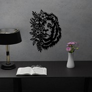 Dekoracja ścienna do salonu | lew floral | ażur 26,5 x 35 cm - DARMET