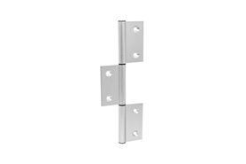 Zawias aluminiowy długi trzyczęściowy 245 x 86 mm | typ I (skrzydła wewnętrzne) | otwory stożkowe - GANTER GN 2295-86-245-I-C-EL