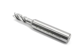 Frez trzpieniowy do metalu 6,5 mm | 4-ostrzowy | o ostrzach centralnych | krótki walcowo-czołowy | chwyt walcowy DIN844-A K-M-N HSS - FENES 0641-512-101-065