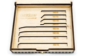 Pudełko drewniane na noże tokarskie lutowane 1212