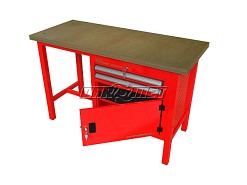 STÓŁ WARSZTATOWY Z SZAFKAMI - 1400x600 mm - FAST SERVICE (P-3-057-01)